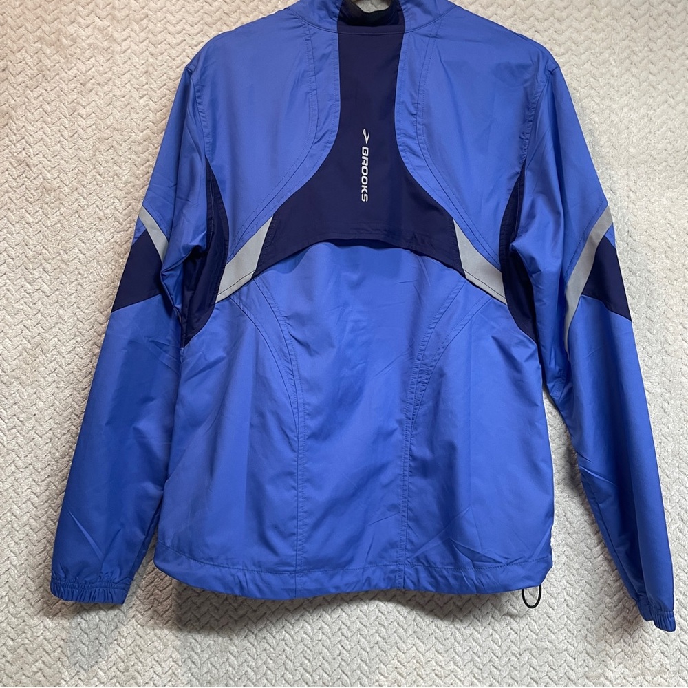 Brooks Womens Large Blue Shelter Tech Full Zip Running Vented Jacket Activewear - Picture 4 of 12
